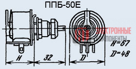 ППБ-50Е 50вт 68 Резисторы ППБ-50Е 50вт 68