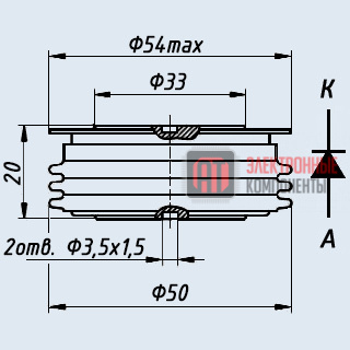 Д133-400-20 Силовые диоды Д133-400-20