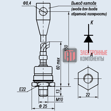 Д141-100-7 Силовые диоды Д141-100-7
