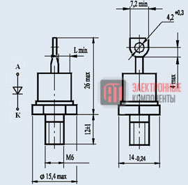 Д122-40Х-6 Силовые диоды Д122-40Х-6